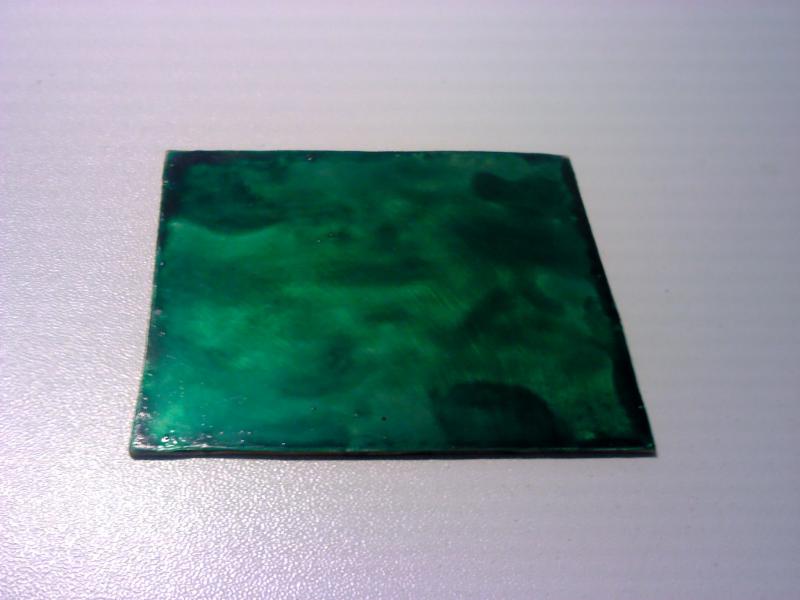 Copper plate coated with a uv-sensitive emulsion