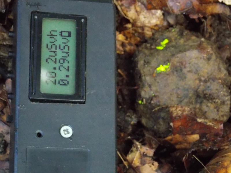 Glowing uranium stone found in Kletno (Poland)