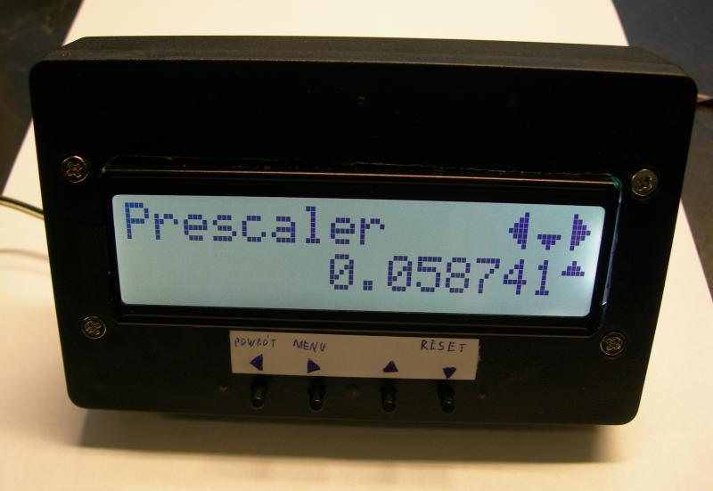 Meters prescaler (Pulses x Prescaler = Meters)